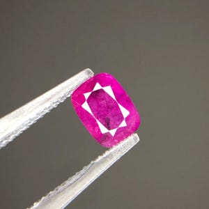 Ruby Cushion Cut Gemstone Faceted Ruby Gem 1.20 Carat