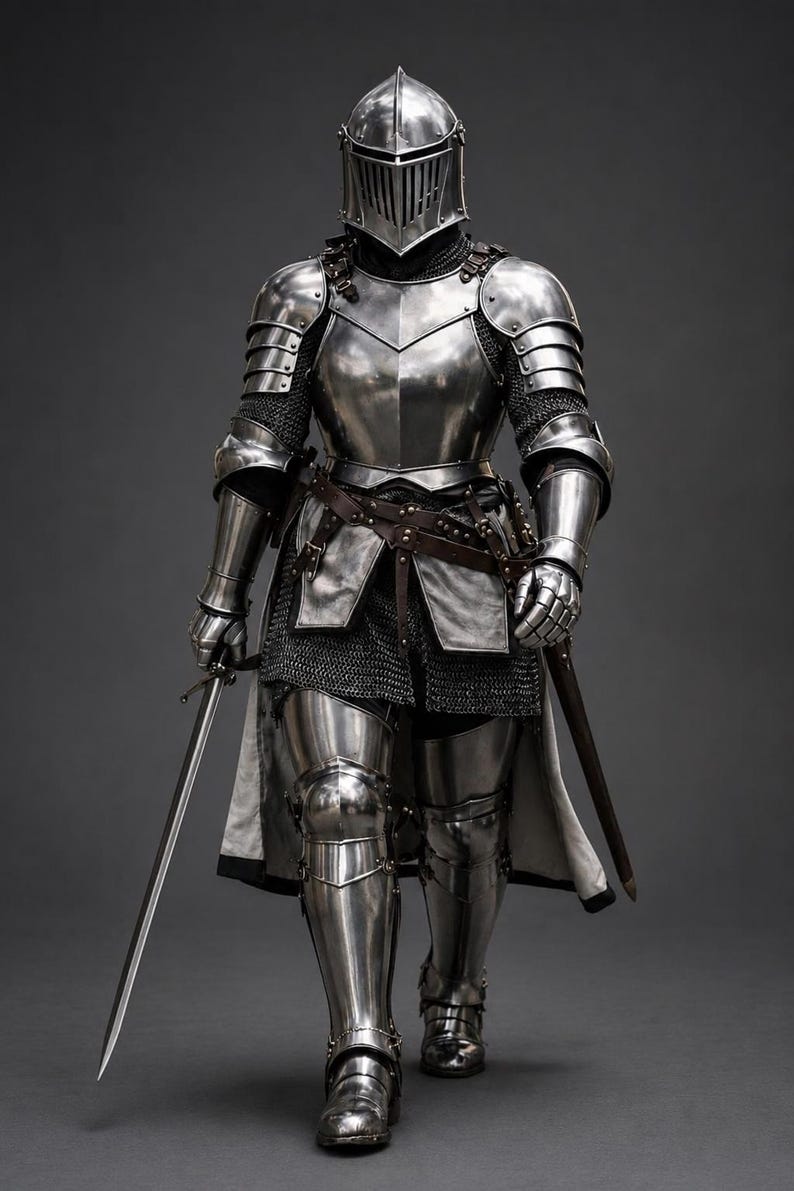Medieval Knight Full Body Armor Suit | Gothic Steel Crusader Armor ...