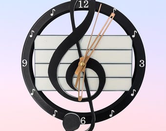 Treble Clef Music Wall Clock – Unique Musical Decor for Home or Studio