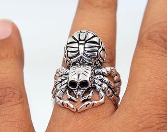 Sterling Silver Spider Ring: Handmade Statement Jewelry