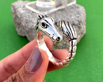 The horse head Ring, Beautiful horse band Ring, 925 sterling silver Ring, handmade Ring, Gift for him, men ring