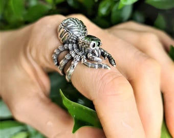 The Spider Ring, Beautiful Giant Spider Ring, 925 sterling silver Ring, handmade Ring, Gift for him, men ring