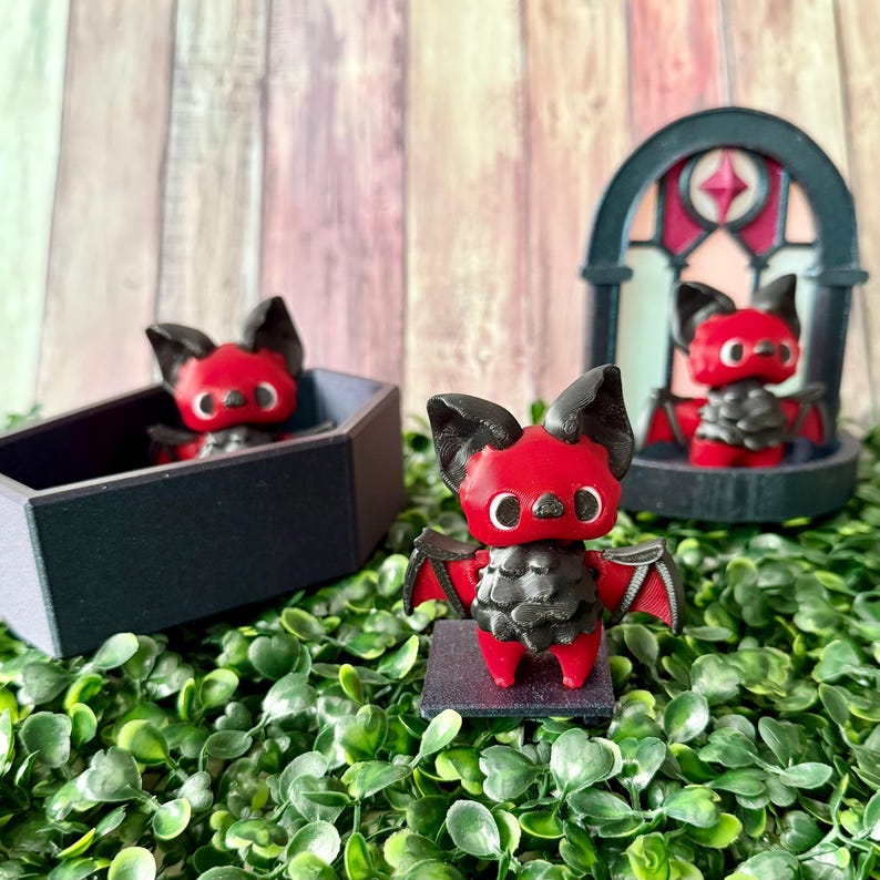 3D Printed Halloween Pixie: Bat, Skelly, Beasty - Articulated Fidget ...