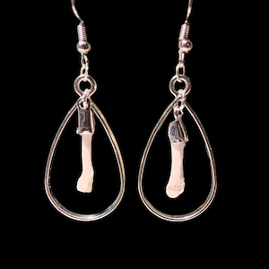 Stainless steel bone earrings