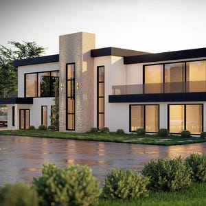 3D Home Design Rendering: Full Interior & Exterior Visualization