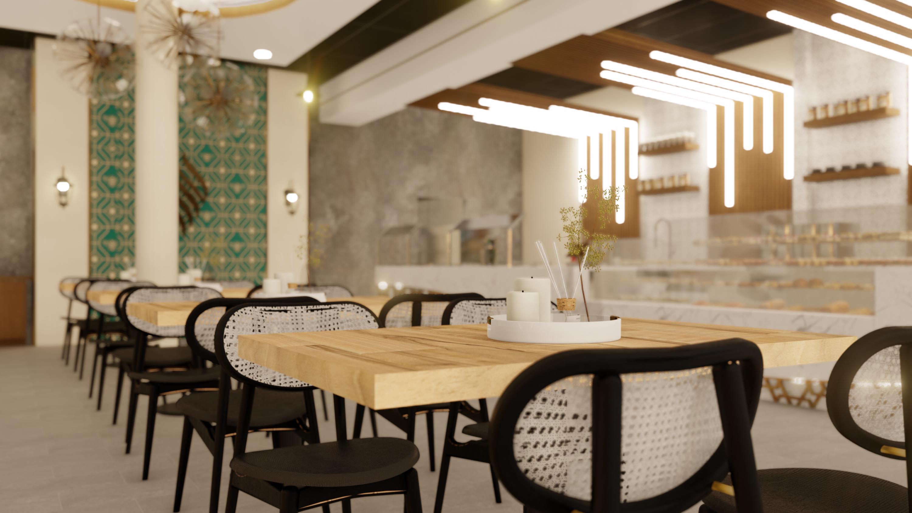 Custom 3D Restaurant Interior Design Rendering | Commercial Space ...