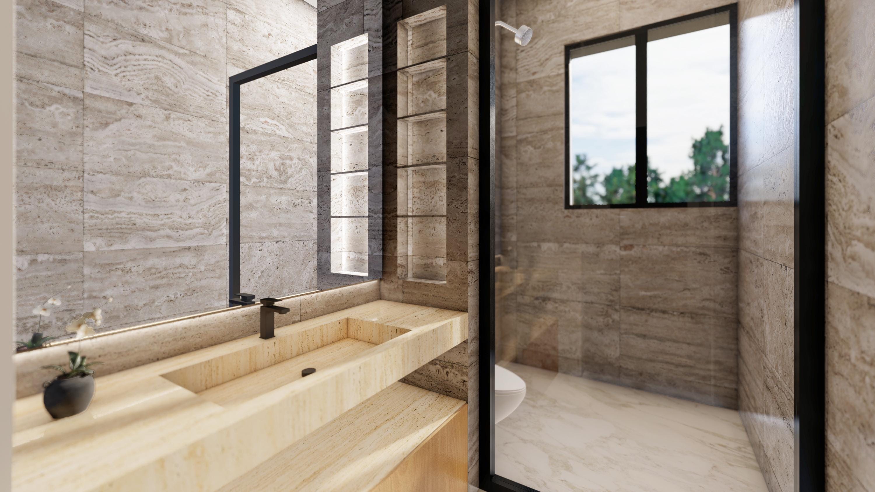 Custom 3D Bathroom Interior Design Rendering | Photorealistic Remodel ...