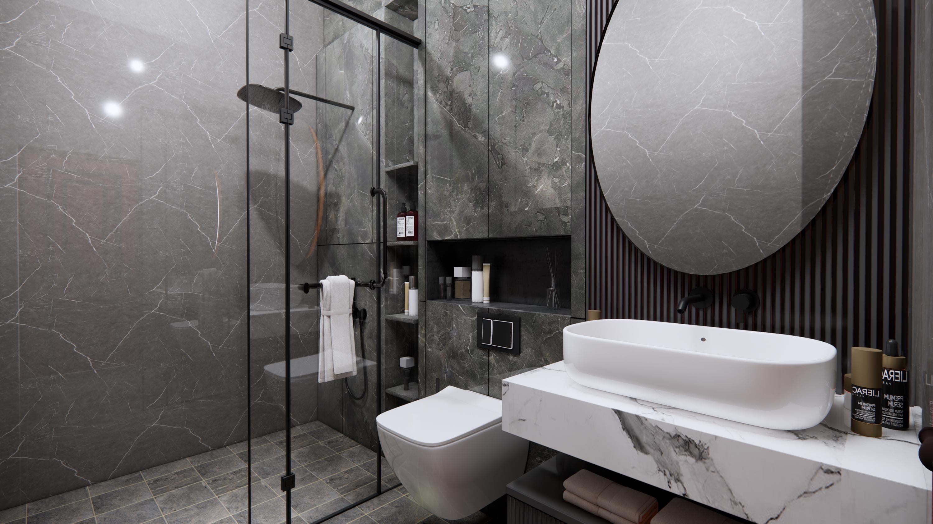 Custom 3D Bathroom Interior Design Rendering | Photorealistic Remodel ...