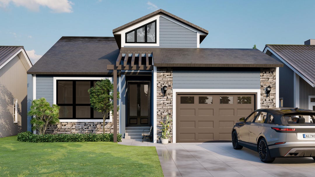 3D Home Design Rendering: Full Exterior Visualization - Etsy