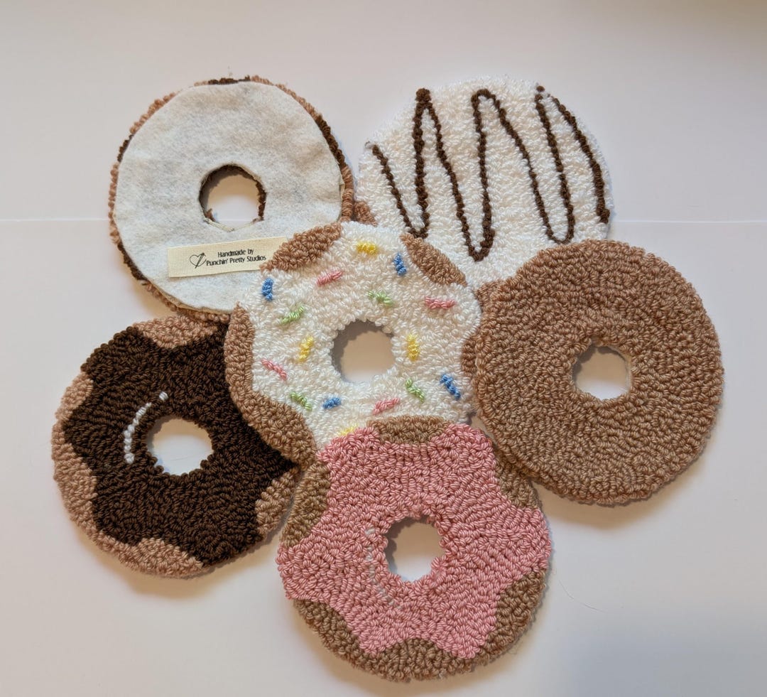 Realistic Donut Mug Rugs - Etsy