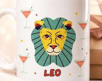 Leo Zodiac Mug, Leo Gift, Astrology Coffee Mug, Leo Birthday Gift, Horoscope Mug, Zodiac Sign Mug, Leo Ceramic Mug, Gift for Leo