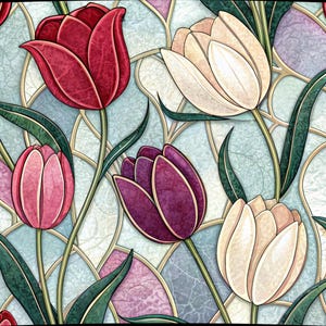 Tulip Tumbler Wrap, 20oz Skinny Tulip Tumbler PNG, Spring Floral Sublimation Designs, Flower Tumbler Wrap, Digital Download