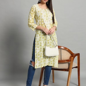 Hand Embroidered Chikankari Kurta: Lucknow Cotton Summer Tunic