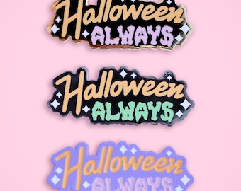 ピンクとグリーンのハロウィンキャンディピンバッジ - 1.5インチ