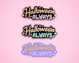 Halloween Always Summerween Enamel Pin | Halloween in July Pastel Goth Creepy Cute | BORED BUNNY