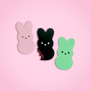 ENAMEL PIN | Marshmallow Bunny Soft Enamel Pin | Easter Candy Kawaii Pastel Peeps (by Bored Bunny)