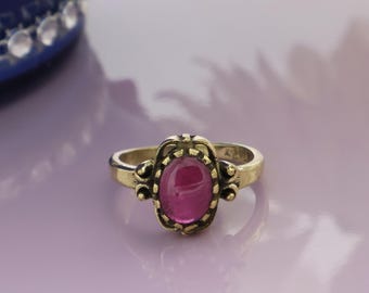 Messing Feder Ring: Verstellbar Boho Schmuck