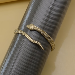 Pulseira ajustável de cobra prateada: Pulseira Boho Serpent