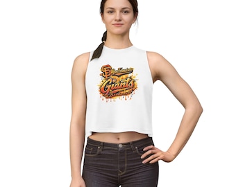 San Francisco Giants Drip Logo Crop Top | Baseball Team Apparel