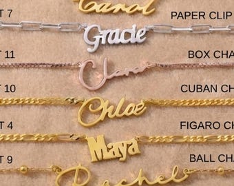 Personalized Name Necklace, Custom Name Plate Necklace, Sterling Silver Name Jewelry, Gift for Mothers Day, Gift for Her