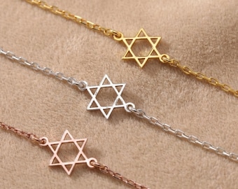 Dainty Star Of David Bracelet, Jewish Star Bracelet, Magen David Bracelet, Judaica Jewelry, Jewish Gift For Women, Religious Gift For Her