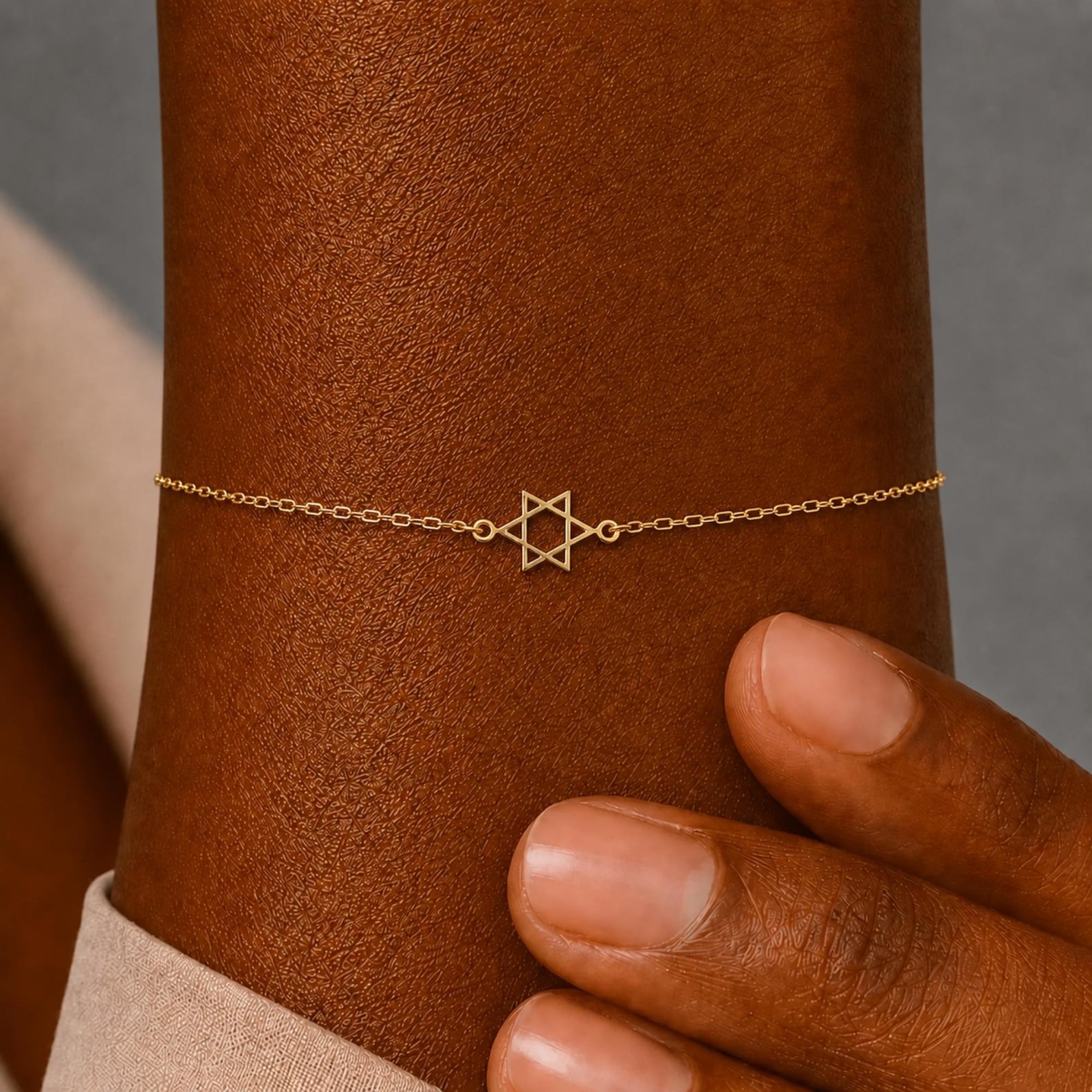 Dainty Star Of David Bracelet, 925 Sterling Silver Jewish Jewelry For Women, Bat Mitzvah Gift