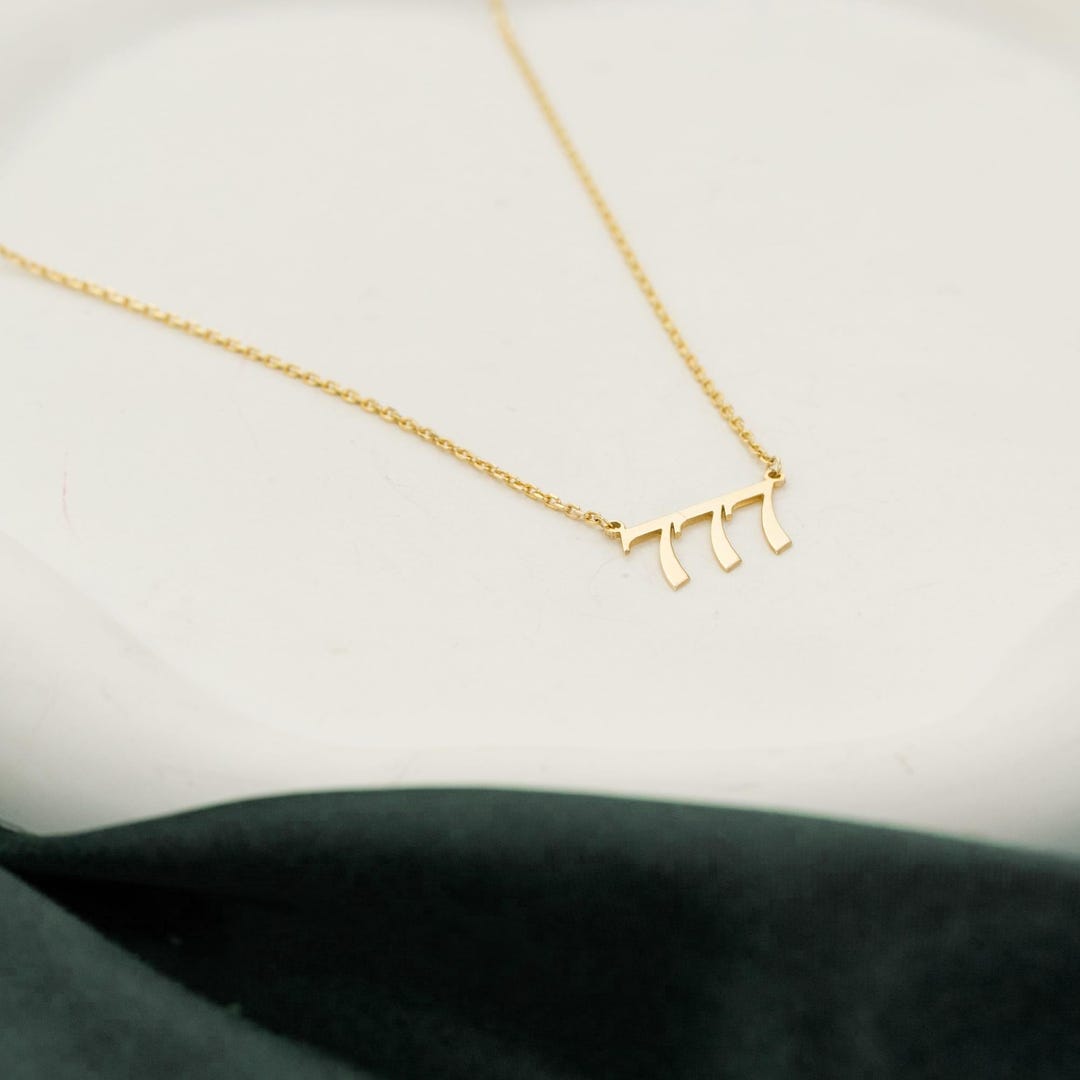 Angel Number Necklace, Lucky Number 111, 444, 777, Personalized Gift ...