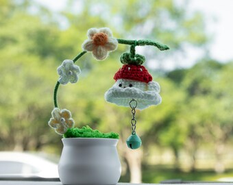 Crochet Ghost Plant in Pot: Handmade Christmas Decor