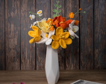 Handmade Crochet Flower Bouquet: Everlasting Anniversary Gift
