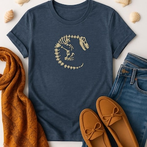 Dinosaur Skeleton T-Shirt, Dino Bones Tee, Paleontology Shirt, Fossil Lover Gift, Jurassic Park Fan Top