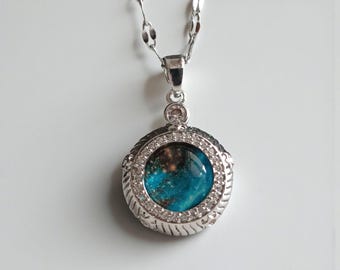 Colar com Pingente Galáxia, Joia Celestial em Aço Inoxidável