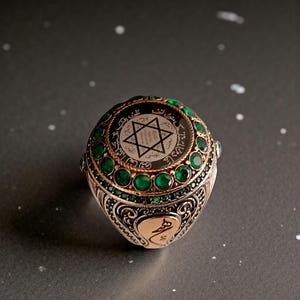 Solomon Seal Silver Ring, Mystic Men's Jewelry, King Solomon Ring, 925K Silver Star of David Ring, Silver Kabbalah Ring, Archangel Ring image 12