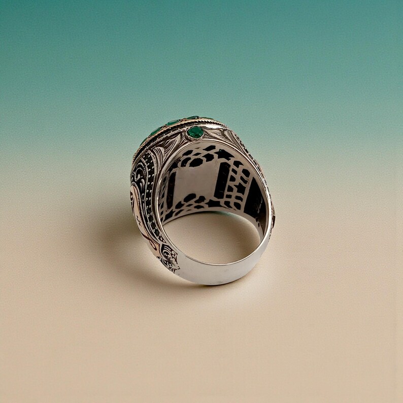 Solomon Seal Silver Ring, Mystic Men's Jewelry, King Solomon Ring, 925K Silver Star of David Ring, Silver Kabbalah Ring, Archangel Ring image 16