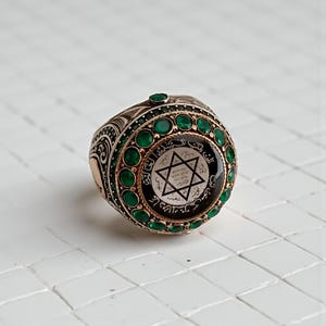 Solomon Seal Silver Ring, Mystic Men's Jewelry, King Solomon Ring, 925K Silver Star of David Ring, Silver Kabbalah Ring, Archangel Ring image 8