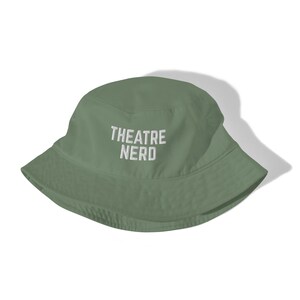 Theatre nerd embroidered Organic bucket hat, gift for actor or actress, stage lover clothing and apparel, theater gift ideas, theatre gift