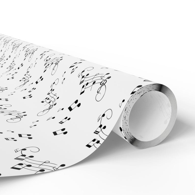 Musical Notes Wrapping Paper, Sheet Music Pattern, Music Lover Gift ...