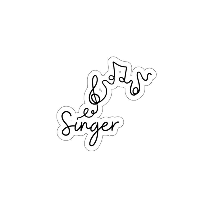 Singer Musician Die-cut Stickers, Sticker With Musical Notes, Music ...