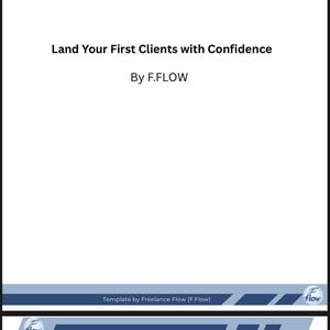 Freelance Client Blueprint | Beginner Freelance Guide + Pitch Templates | Digital Download PDF
