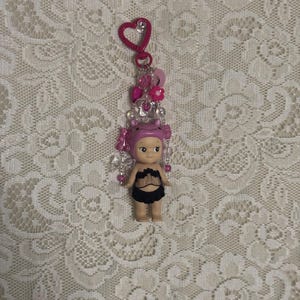 Pink hippo Sonny angel keychains