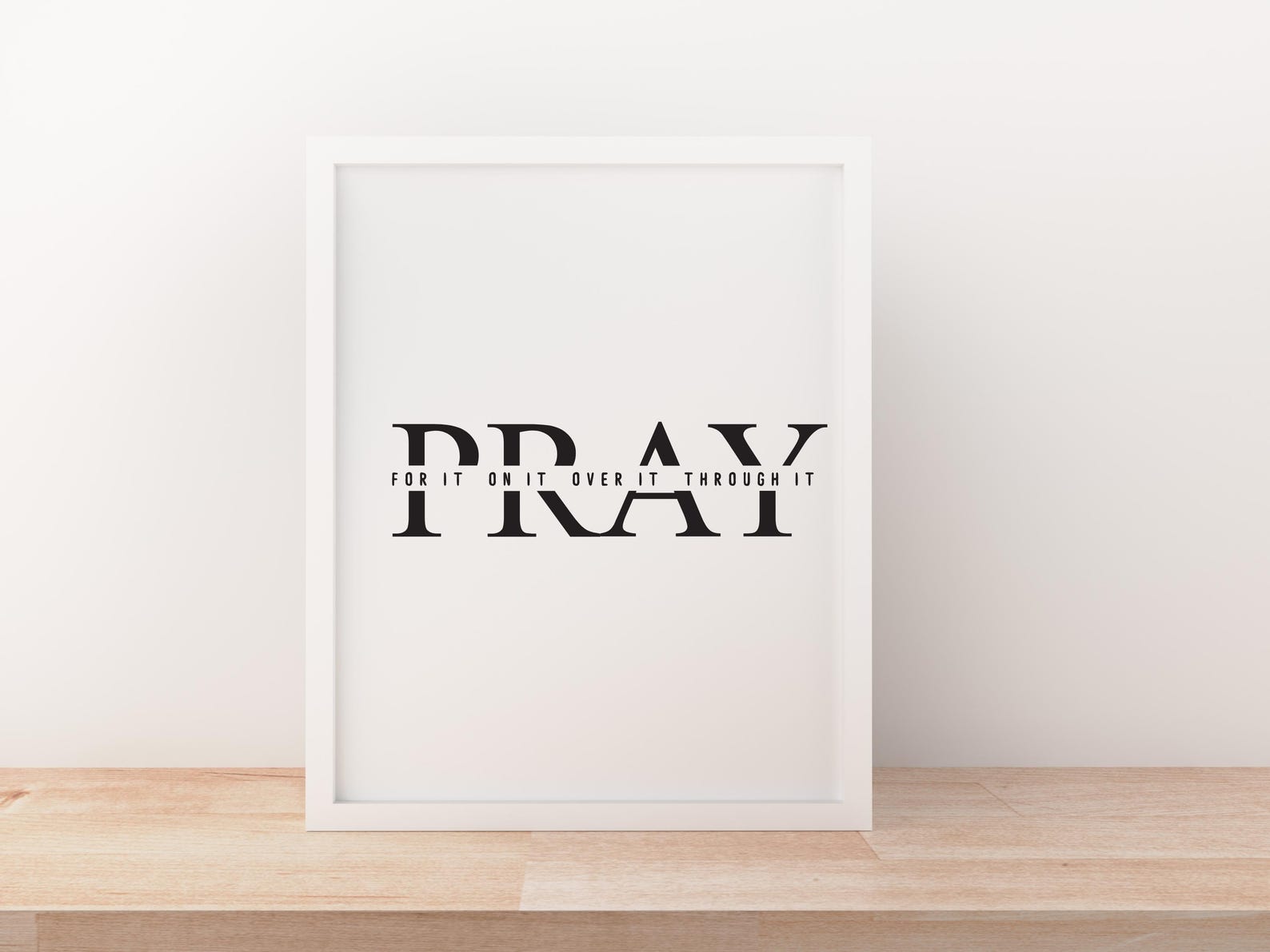 Pray - Minimalist Christian Wall Art: Inspirational Scripture (SVG PNG ...