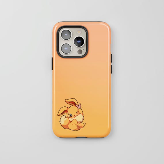 Yellow Pokemon Phone Case, Kawaii MagSafe Phone Cover for iPhone 17 16 15 Pro Max, Cute Eevee Design Samsung S24 S25 Ultra