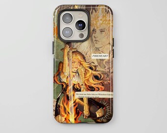Fireheart Phone Case, Throne of Glass MagSafe Cover for iPhone 17 16 15 Pro Max, Aelin Galathynius Fantasy Design Samsung S24 S25 Ultra