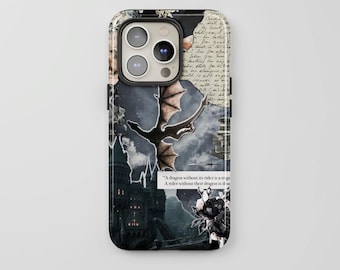 Fourth Wing Rider Phone Case, Dragon Rider MagSafe Cover for iPhone 17 16 15 Pro Max, Dark Fantasy Aesthetic Samsung S24 S25 Ultra