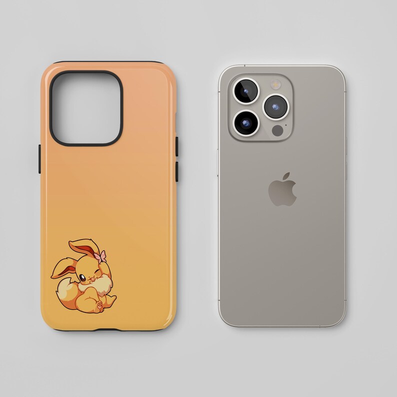 Gelbe Pokemon Handyhülle, Kawaii MagSafe Handyhülle für iPhone 17 16 15 Pro Max, süßes Evoli Design Samsung S24 S25 Ultra Bild 9