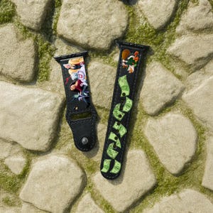 Disney Villains Apple Watch Series 11 Band 40 41 42mm, Cartoon Money Vegan Leather iWatch Strap 44 45 49mm, Playful Watch Band