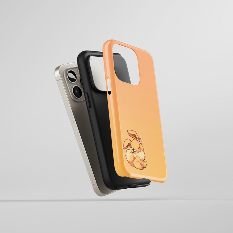 Gelbe Pokemon Handyhülle, Kawaii MagSafe Handyhülle für iPhone 17 16 15 Pro Max, süßes Evoli Design Samsung S24 S25 Ultra Bild 2