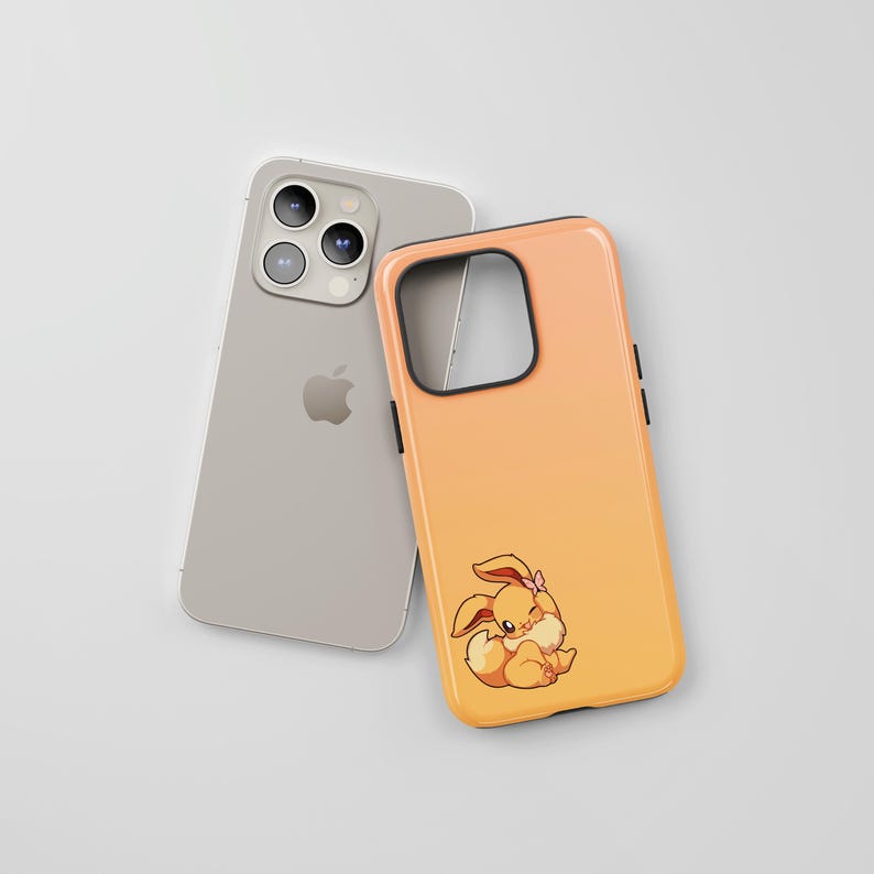 Gelbe Pokemon Handyhülle, Kawaii MagSafe Handyhülle für iPhone 17 16 15 Pro Max, süßes Evoli Design Samsung S24 S25 Ultra Bild 5