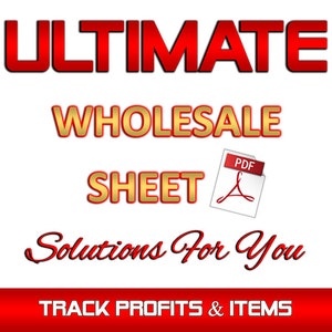 Wholesale Item Purchase Sheet  |  Products Listing Sheet | 3 Versions |  Business Planner | Seller Template | PDF Printable