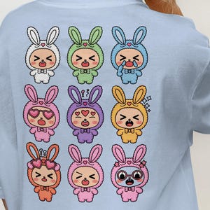 Comfort Colors Labubu Custom T-Shirt,Personalized Labubu Shirt,Labubu Shirt,custom Name Shirt, Kawaii Bunny Costume,Trendy Unique Gift Idea