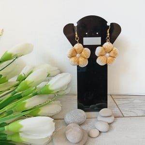 Modern Flower Polymer Clay Earrings
